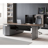 Scrivania Direzionale IULTRA Moderna Modulare Multicomparto Personalizzabile Minimalista con Gestione Cavi Design Ecologico per Ufficio