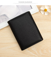 Portefeuille en cuir PU à prix d'usine, portefeuille court pour femme avec fermeture à pression, plusieurs emplacements pour cartes et petit porte-cartes à trois volets