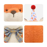 Jouet en peluche renard personnalisé avec logo OEM ODM CE, faible MOQ, choix populaire, cadeau pour nouveau-né, jouets en peluche rembourrés avec un style unique