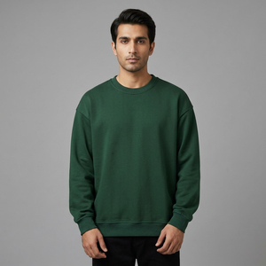Sweat à capuche pour hommes Sweat-shirt à capuche unisexe en coton vierge avec logo personnalisé et broderie Sweats à capuche ras du cou surdimensionnés - Product Image 1