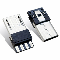 Conector de soldadura Usb 2,0 Micro USB de alta calidad Conector USB macho de 5 pines