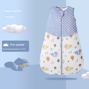 Vente en gros <span class=keywords><strong>1</strong></span>.<span class=keywords><strong>5</strong></span> sac de couchage pour bébé 100% coton imprimé sans manches fermeture éclair couverture portable pour bébé sacs de couchage pour nouveau-né - Product Image 1