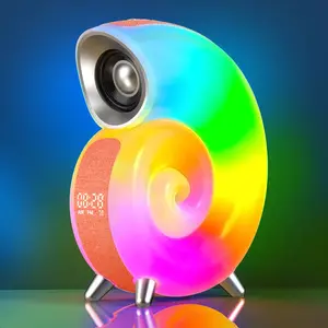 Conch Music Light Wecker aufwecken, um den Schlaf zu erleichtern BT-Lautsprecher Multifunktions-Party-Atmosphäre Conch-Lautsprecher