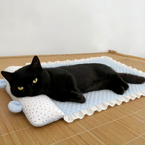 Pet cooling <b>mat</b>, cat summer cooling <b>mat</b>, removable and washable <b>mat</b>, ice bean cat bed, physical cooling for <b>small</b> dogs and - Product Image 1