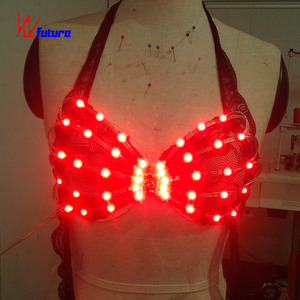 Costumes de danse à lumière LED programmables soutien-gorge LED Costumes sexy soutien-gorge lueur dans le noir robes de <span class=keywords><strong>club</strong></span> à LED soutien-gorge à LED - Product Image 5
