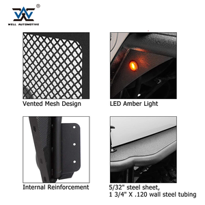 Guardabarros Delanteros Negros Modificados de Aluminio para Wrangler TJ 97-06, Piezas de Repuesto Todoterreno - Product Image 3