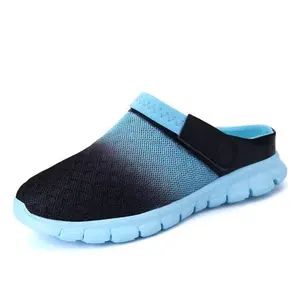 2022 nouveau été printemps mâle couleur progressive grande taille EVA pantoufles <span class=keywords><strong>oiseau</strong></span> nid trou chaussure pied demi hommes sandales en gros - Product Image 4