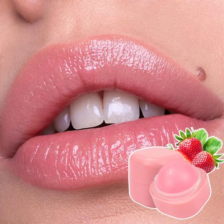 Diskon besar grosir rasa buah Lip Balm Label pribadi Makeup Vegan dan GRATIS bola IP Balsem organik