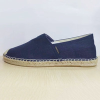 Chaussures en toile plates pour hommes, respirantes et confortables, vente en gros, semelles en caoutchouc de chanvre, Espadrilles décontractées à enfiler