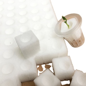 Fournitures de jardinage 100pcs Cubes de supports de culture de semences Carré Semis Hydroponique Mousse Éponge de culture sans sol Éponge hydroponique - Product Image 2