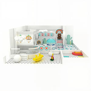 Indoor speeltoestellen in minimalistische stijl met ballenbak & glijbaan voor kinderspeelcentra - Product Image 1