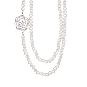 Elegant Rose Pearl Long Necklace For Women Imitation Pearl Multi-layer Sweater Chain Autumn Winter Fashion Jewelry - Product Image 4
