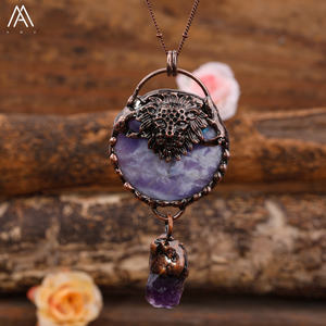 Desainer kalung kristal Retro Bohemian liontin pelindung Totem penyembuhan untuk pria atau hadiah ulang tahun ayah untuk pernikahan atau pesta - Product Image 5