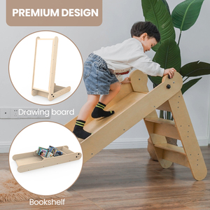 Popular Tobogán <span class=keywords><strong>de</strong></span> Madera para Niños en Edad Preescolar, Juego Infantil para Sala <span class=keywords><strong>de</strong></span> Estar con Escalera para Trepar - Product Image 4