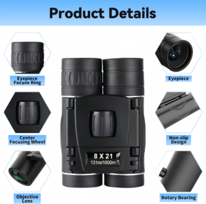 في الهواء الطلق Bak4 رؤية ليلية 40x22 للأطفال صغير محمول HD مدمج عالي التكبير تلسكوب ثنائي العين عالي الجودة - Product Image 6