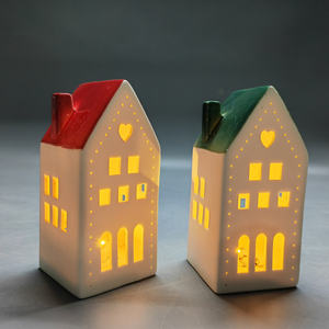 Venta al por mayor de figuritas decorativas de cerámica pintadas adornos iluminados para la decoración del <span class=keywords><strong>hogar</strong></span> - Product Image 3