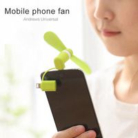 Prix de gros, mini ventilateur USB portable personnalisé 2 en 1 pour iPhone et Android Type-C avec logo personnalisé