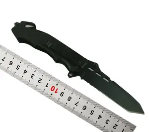 OEM tactical rescue survival wilderness use liner lock folding steel hunting knife india with gift box