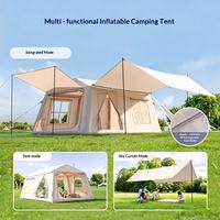 Tente gonflable imperméable UPF50 de 12 mètres carrés, ignifuge, pliable, sans assemblage, pour le camping en plein air