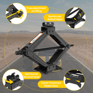 Factory <strong>Wholesale</strong> OEM/ODM Steel Black 2T Scissor <strong>Jack</strong> with Ratchet Wrench <strong>Car</strong> <strong>Jack</strong> Kit 95MM-385MM Lifting Height - Product Image 3