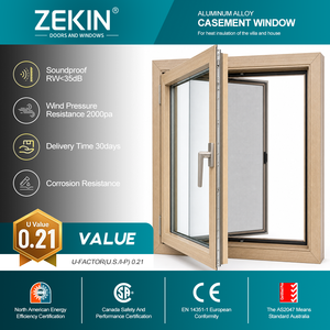 Ventana Abatible de Aluminio Personalizada, Certificada por NFRC y CSA, con Rotura de Puente Térmico, Resistente a Impactos de Huracanes, Vidrio Templado - Product Image 1