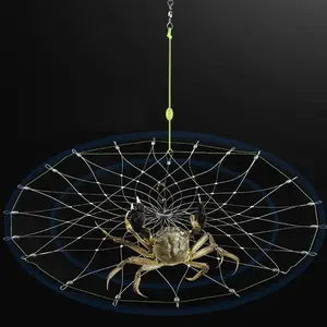 Crab Bait Trapping Cage And Cast Fishing Net Combo For Ultimate Catch