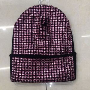 Manufacturers Autumn <b>Winter</b> Warm Acrylic Knitted Tiene Heeft Tem <b>Men</b> and Women Hot Drilling Drill <b>Hat</b> - Product Image 4