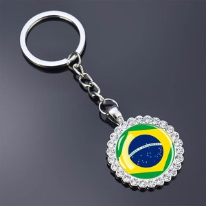 Nuevo Llavero con Bandera de Argentina, Adorno de Cristal con Diamantes de Imitación, Colgante para Llaves, Personalizado con Todas las Banderas Nacionales, Venta al por Mayor - Product Image 2