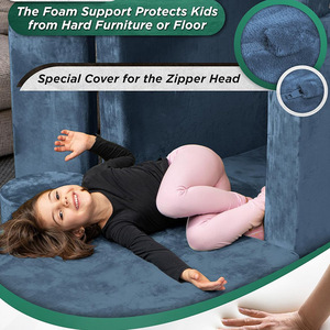 Giving Tree Modular Kids Sofa <b>Foam</b> Building <b>Blocks</b> Blue Creative Furniture For Children Age 3 And Above - Product Image 3