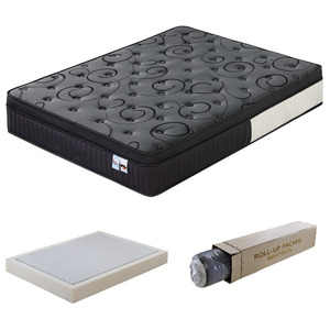 12 inch to 14 inch king size euro pillow top roll up bamboo pocket spring mattress with memory foam pillow top