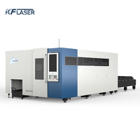 Machine de découpe laser à fibre entièrement fermée pour tôles et tubes, découpeuse CNC 3015 pour plaques métalliques et tuyaux avec couvercle de protection 3kW 6kW