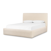 Meubles de chambre à coucher design de luxe, tête de lit tapissée en tissu, boîte à ressorts, lits King Size