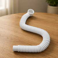 Tuyau de vidange flexible en plastique blanc, écologique et économiseur d'eau, le plus vendu, pour baignoire, douche vapeur, réglable, pour hôtel et cuisine