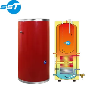 SST vente chaude réservoir d'eau chaude chaudière de stockage chaudière à eau chaude en acier inoxydable avec système à gaz