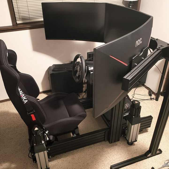 Sim Racing Set - Arm Hanging Monitor Stand 4080 T Slot