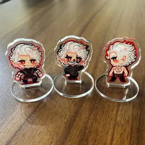Wholesale Kunshan Acrylic Standee Maker Customize Transparent Acrylic Charms With Round Base
