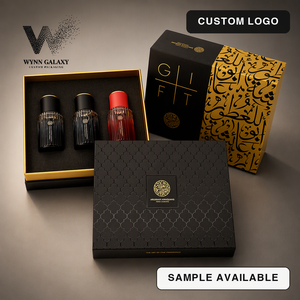 Perfume <b>Drawer</b> Sliding Box Rigid Ribbon <b>Pull</b> Velvet Tray <b>Gold</b> Foil Stamping Fragrance Attar Oud Gift Packaging Factory - Product Image 1