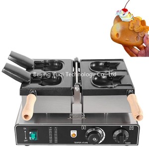 Machine à gaufres double en forme de chat pour gaufres en forme de <span class=keywords><strong>dessin</strong></span> animé, cornets de crème glacée - Équipement de dessert pour café, chariot alimentaire et petites entreprises - Product Image 4