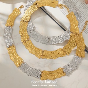 Kalung Gaya Vintage Klasik, Bertekstur, Tebal, Unik dan Berbeda, Choker Retro Perhiasan Impor - Product Image 4