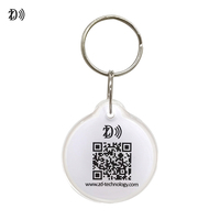 Anti-perte NFC Tag pour animaux de compagnie 13,56 MHz NTAG 213 Code QR unique RFID Porte-clés intelligent pour animaux de compagnie pour le suivi