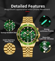 Montre de luxe VVS en acier inoxydable, calendrier, lumière nocturne, étanche, montre à quartz pour homme, personnalisable