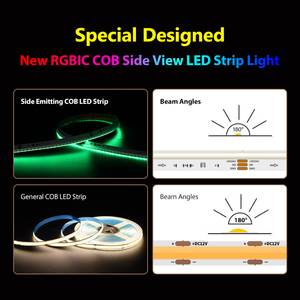 Bande LED COB RGBIC programmable et adressable flexible 24V pour l'éclairage intérieur des pièces - Product Image 4