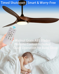 Ventilatore da <span class=keywords><strong>Soffitto</strong></span> da 52 Pollici con Luce e Telecomando, Motore BLDC Silenzioso, Pale Reversibili Effetto Legno, Ventilatore da <span class=keywords><strong>Soffitto</strong></span> LED Dimmerabile <span class=keywords><strong>per</strong></span> Casa - Product Image 6