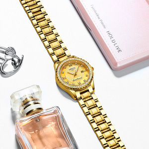 Reloj de Lujo para Mujer, Estilo Casual y de Negocios, con Incrustaciones de Diamantes, Correa de Acero Inoxidable Luminosa, Cuarzo de Alta Gama, Venta al Por Mayor - Product Image 3