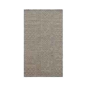 Geometric Pattern Jute Area Rug Rectangle Bohemian Style Flat Weave Non Slip Rubber Backing Living Room Decor - Product Image 1
