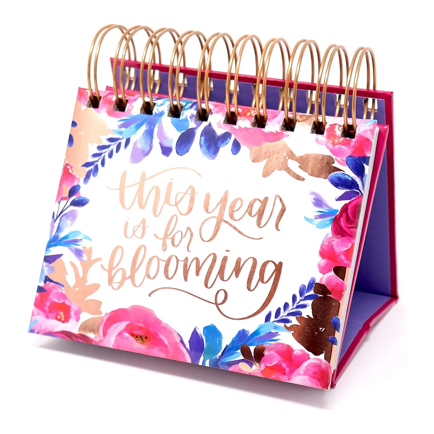 Custom Inspirational Standing Flip Calendar Undated Motivational Perpetual Desk Easel Teachers Office Home Decor Gift for Women
