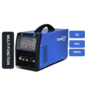 Monophasé 250A MIG TIG MMA soudeuse 3IN1 multifonction Machine à souder Pulse MIG Pulse TIG Synergic MIG