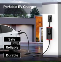Nouvelle station de recharge portable pour véhicules électriques de 11 kW 16 A Type 2, courant réglable, étanche IP65, câble de 5 m, pour la maison