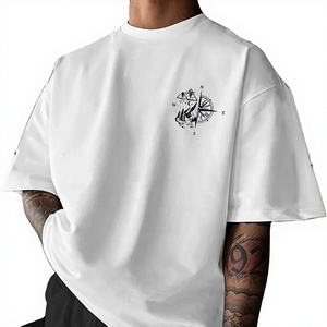 Camiseta de Verano 2026 para Hombre, 100% Algodón Ecológico, con Logotipo Frontal, Corte Holgado, Estilo Casual Urbano - Product Image 1