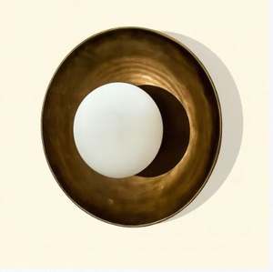 Brass Gold <b>Globe</b> <b>Rotating</b> Antique Carved Engraved Vanity Fixture for Bedroom and Office Decor - Product Image 5